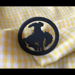 Cast Iron cowboy/bucking bronco knobs.